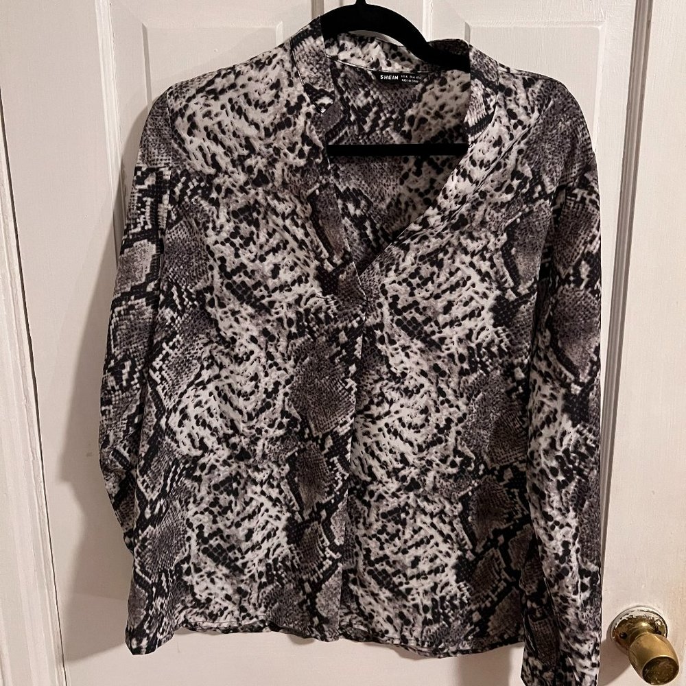 Snake skin print blouse